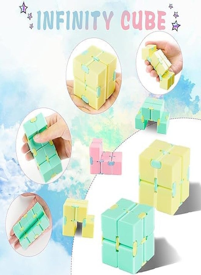 LISHER Buddy Infinity Cube Fidget Toy Stress Relieving Fidgeting Game for Kids and Adults,Cute Mini Unique Gadget for Anxiety Relief and Kill Time (Multicolor) - Image 4
